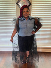 Load image into Gallery viewer, Denim Tulle Top
